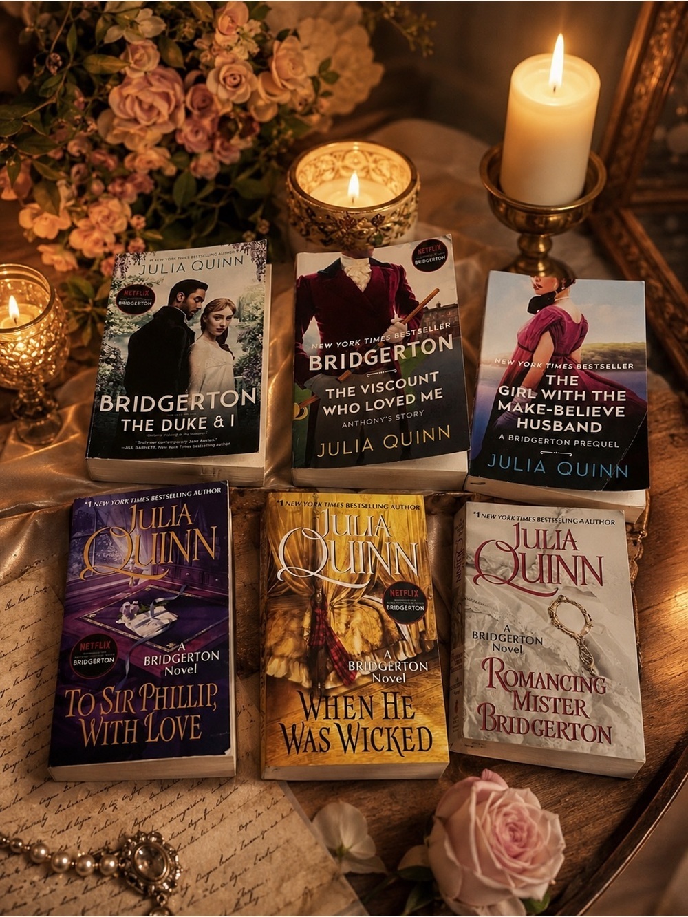 Julia Quinn Bridgerton Book Bundle Lot of 6 Romance Novels Value Over $100 CAD